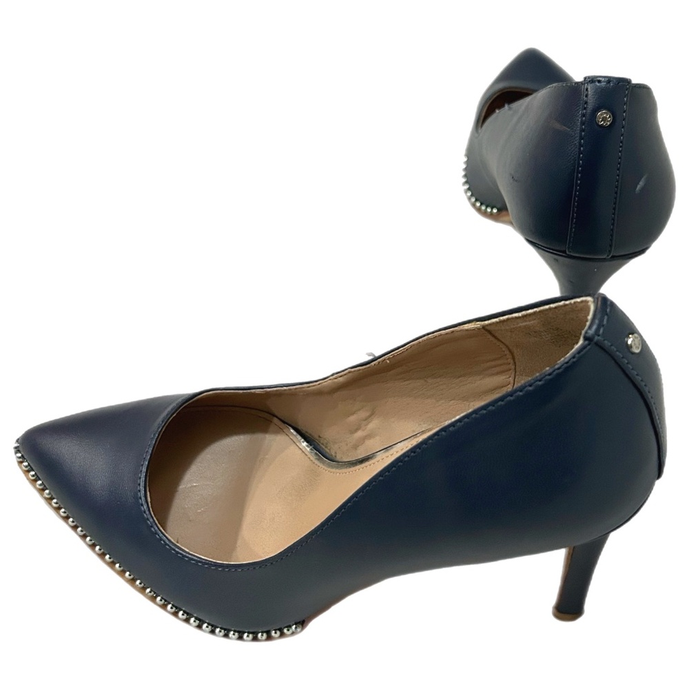 BCBGeneration Hawti Pointed Toe Studded Stiletto Pumps in Navy Blue